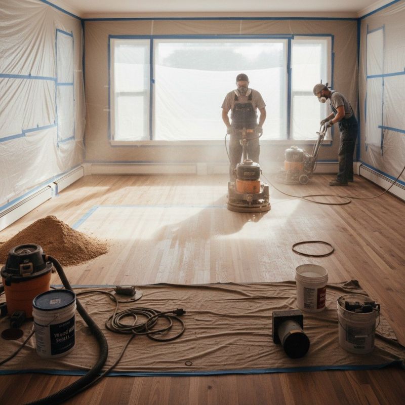 Local Wood Floor Sealing pros at work