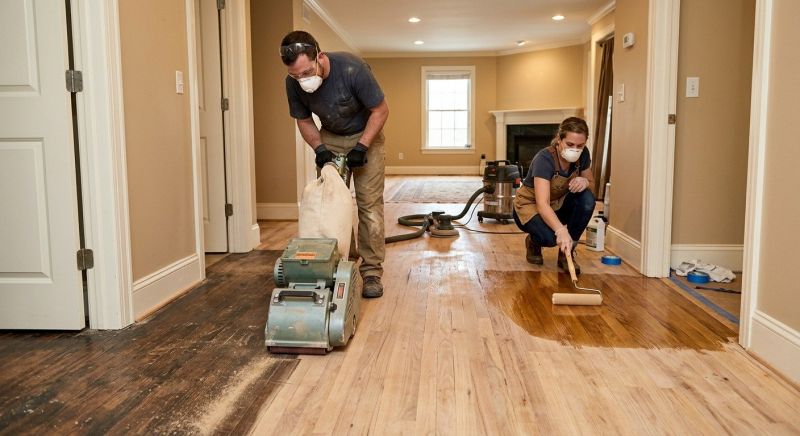 Walnut Floor Staining in Kansas City, KS